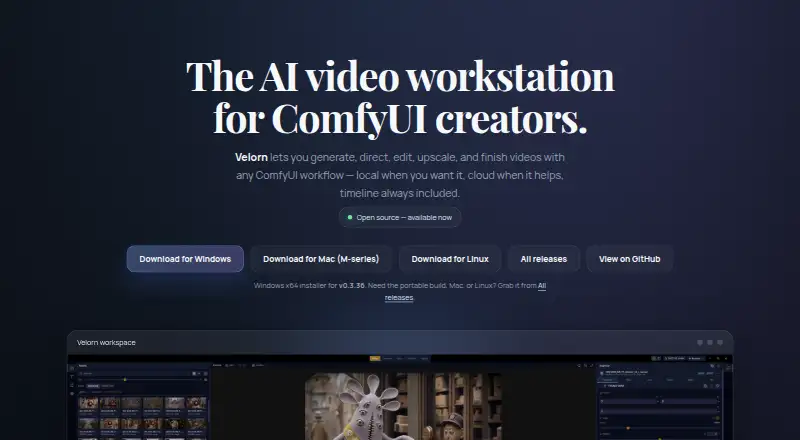 The Velorn homepage