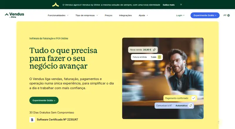 The Cegid Vendus homepage