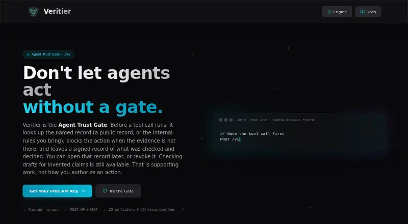 The Veritier homepage