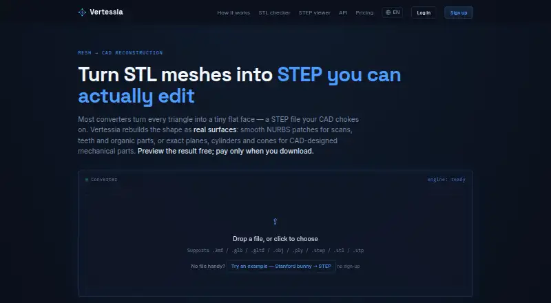 The Vertessia homepage