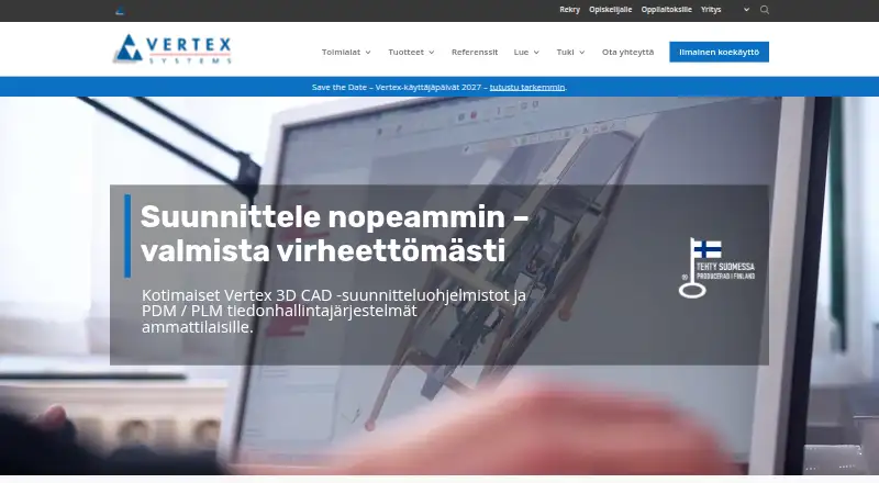 The Vertex BD Architectural homepage
