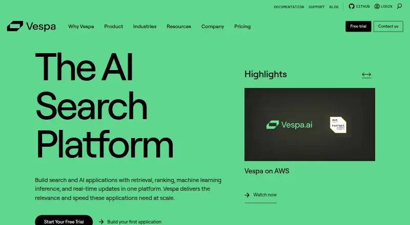 The Vespa homepage
