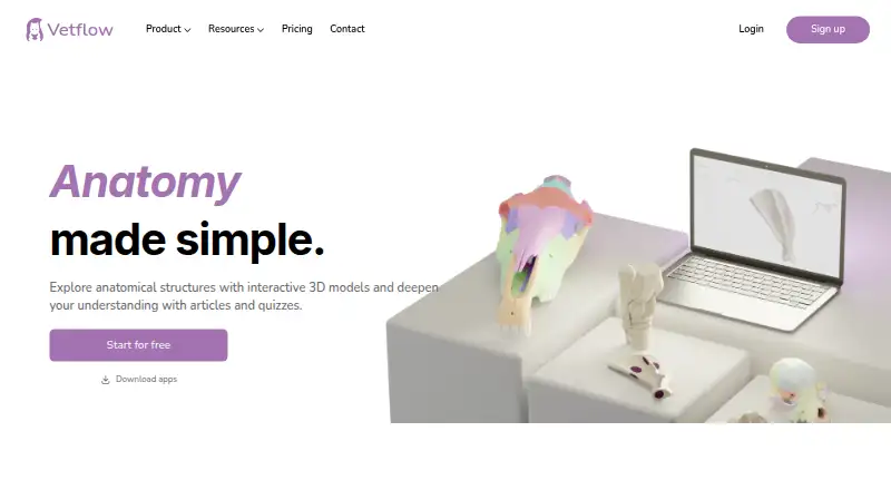 The Vetflow homepage