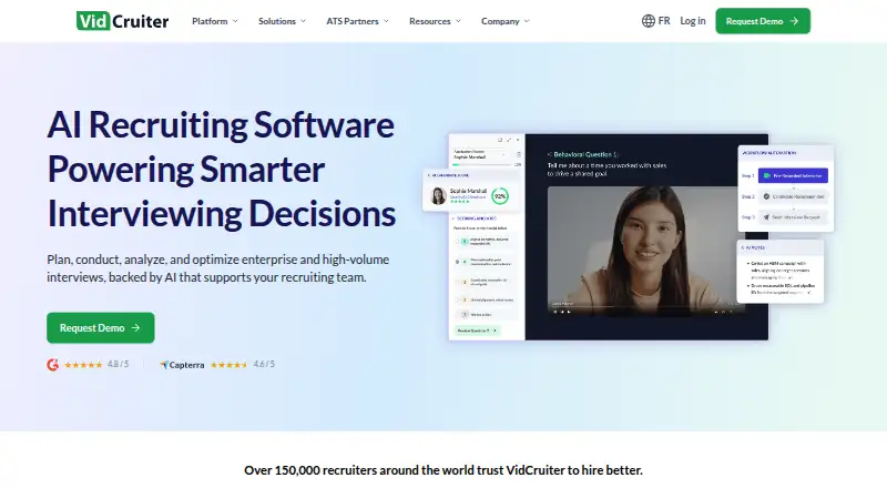 The VidCruiter homepage