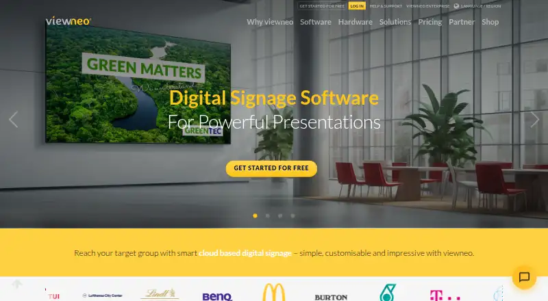 The viewneo homepage