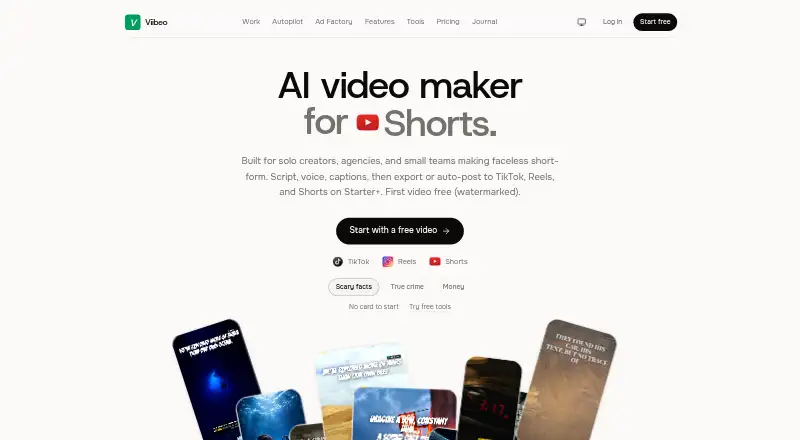 The Viibeo homepage