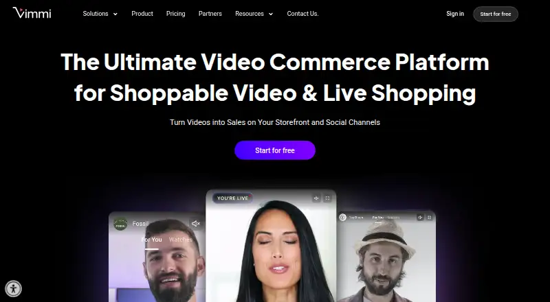 The Vimmi homepage