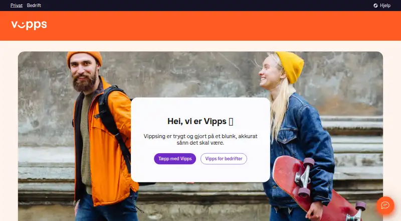 The Vipps homepage