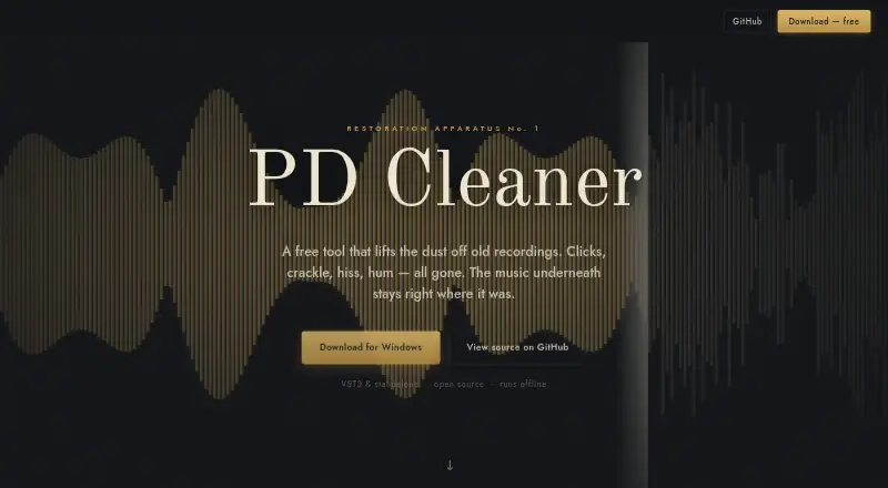 The PD Cleaner homepage