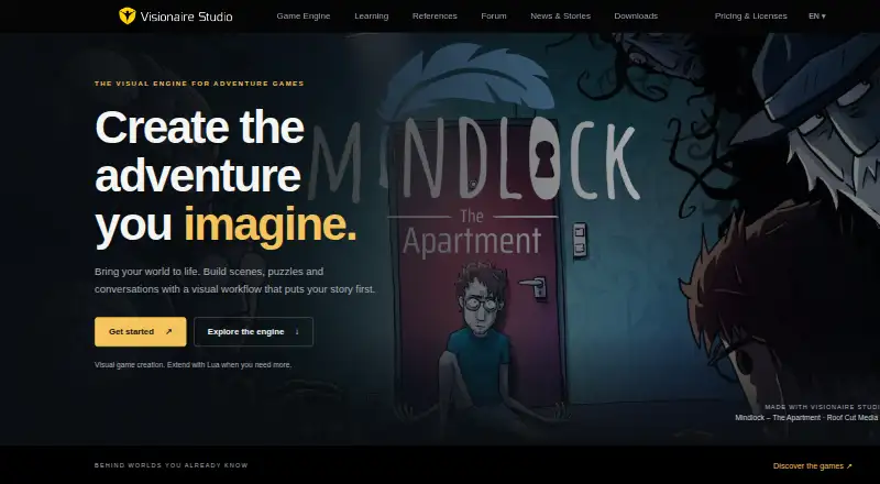 The Visionaire Studio homepage