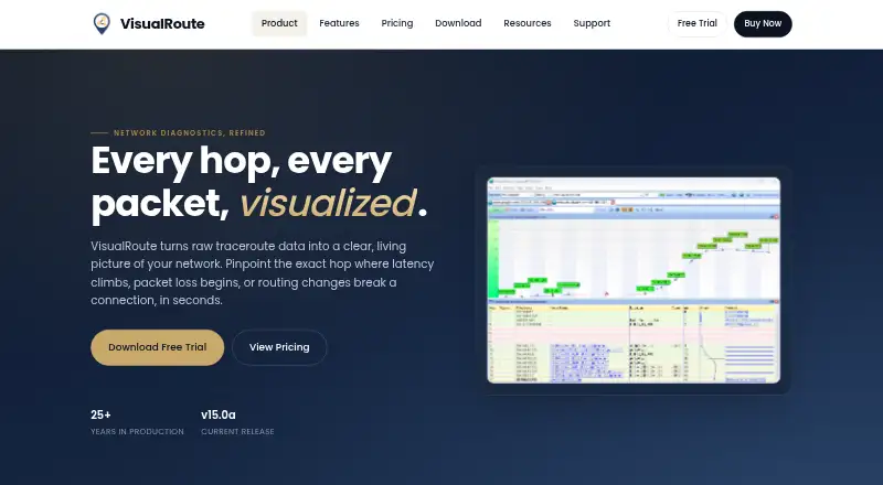 The VisualRoute homepage