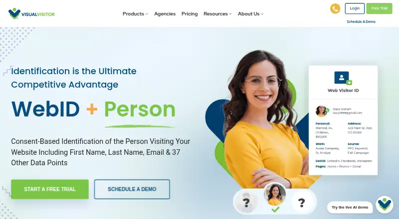 The Visual Visitor homepage