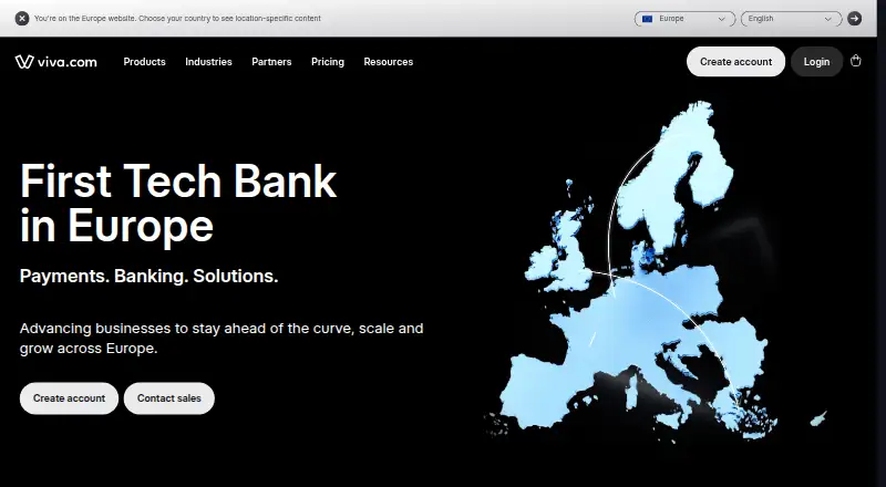 The Viva.com homepage