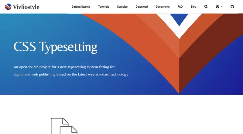 The Vivliostyle homepage