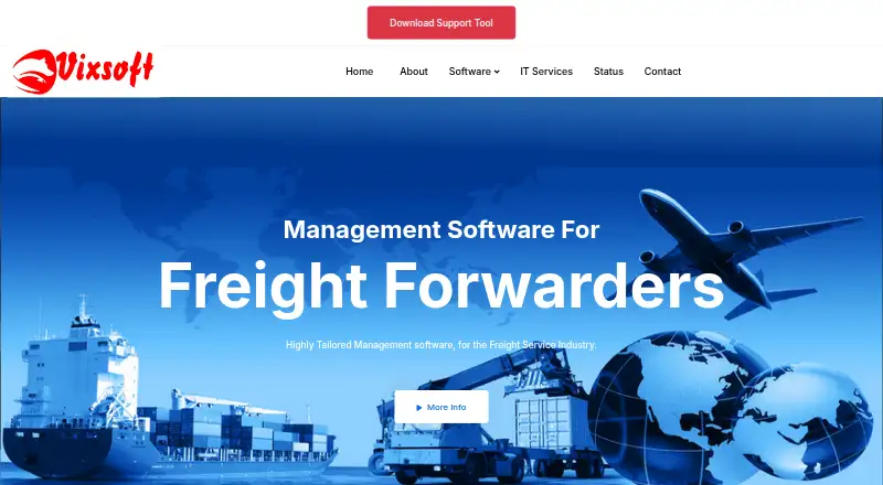 The Vixsoft Customs Software homepage