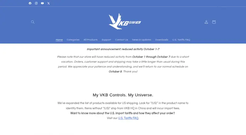 The VKBDevCfg Device Configurator homepage