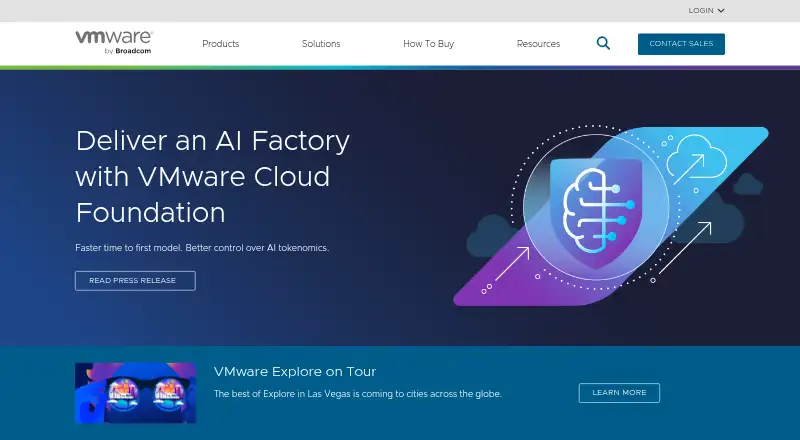 The VMware vSAN homepage