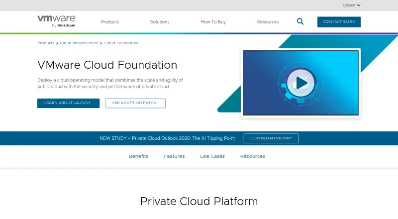The VMware Live Recovery (VLR) homepage