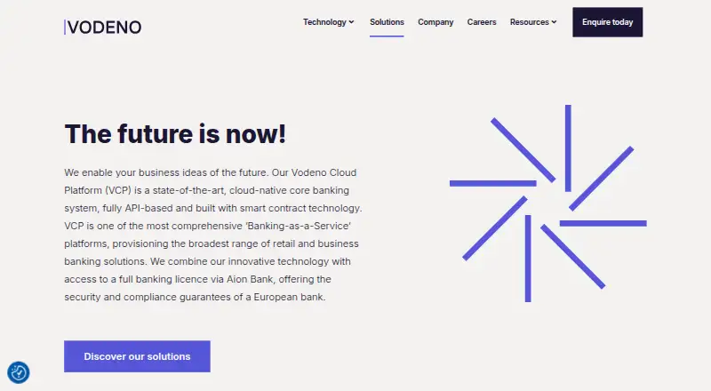 The Vodeno Cloud Platform homepage