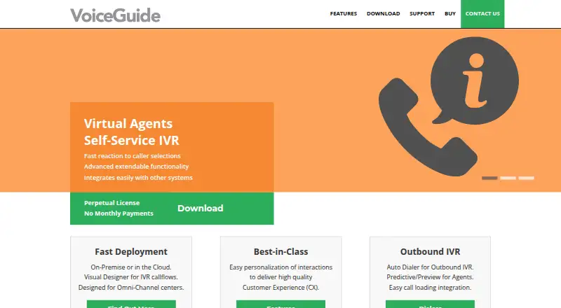 The VoiceGuide homepage