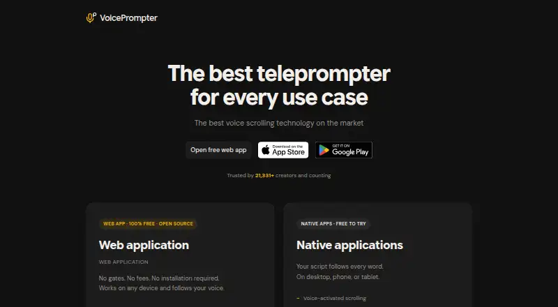 The VoicePrompter homepage