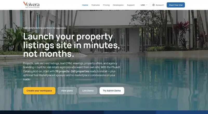 The Voivera homepage