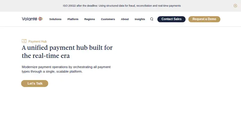 The VolPay Hub homepage