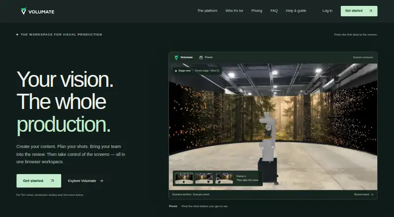 The Volumate homepage