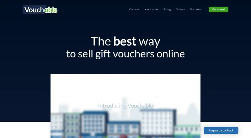 The Vouchable homepage
