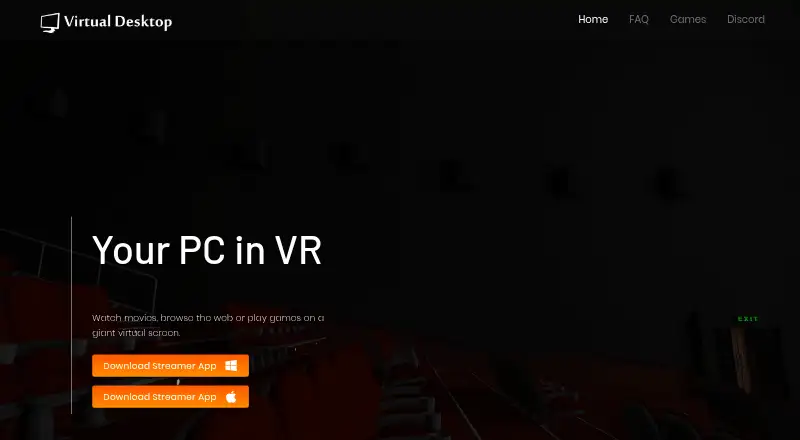 The Virtual Desktop homepage