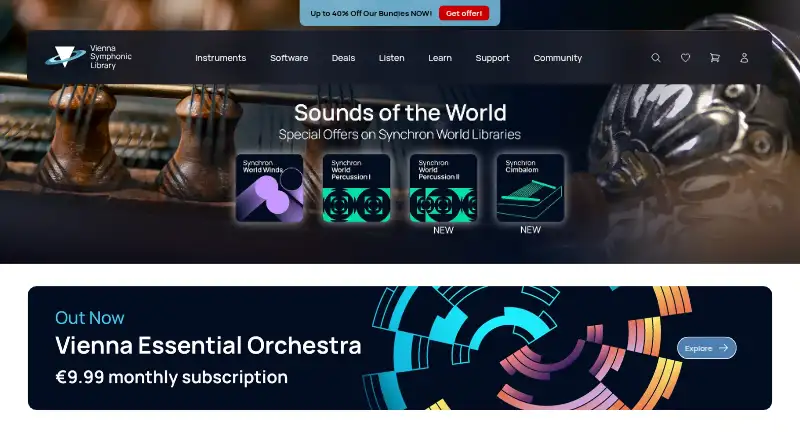 The Vienna Symphonic Library homepage
