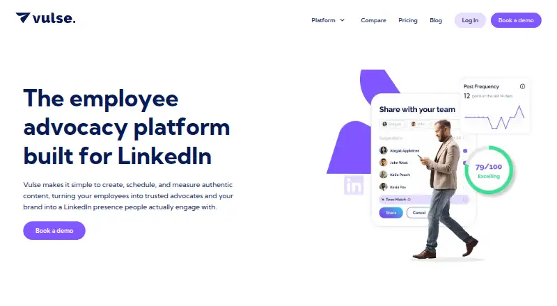 The Vulse homepage