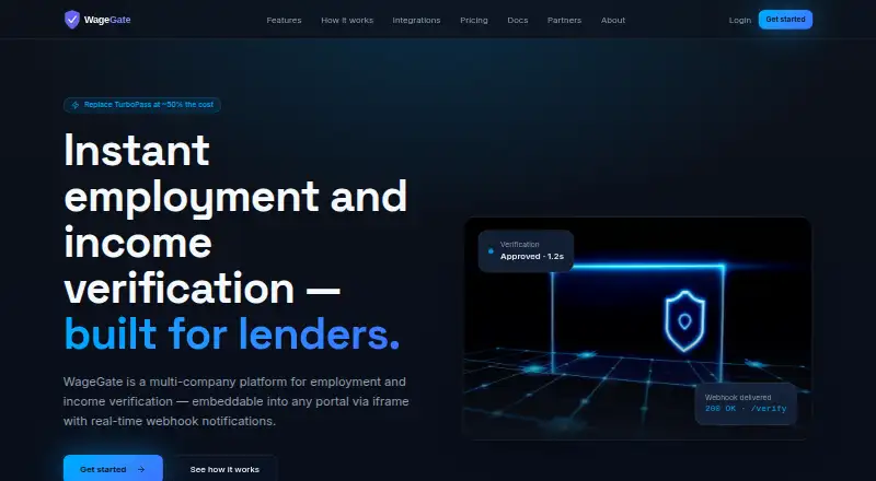 The WageGate homepage