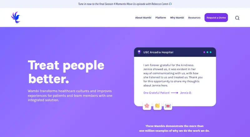 The Wambi homepage