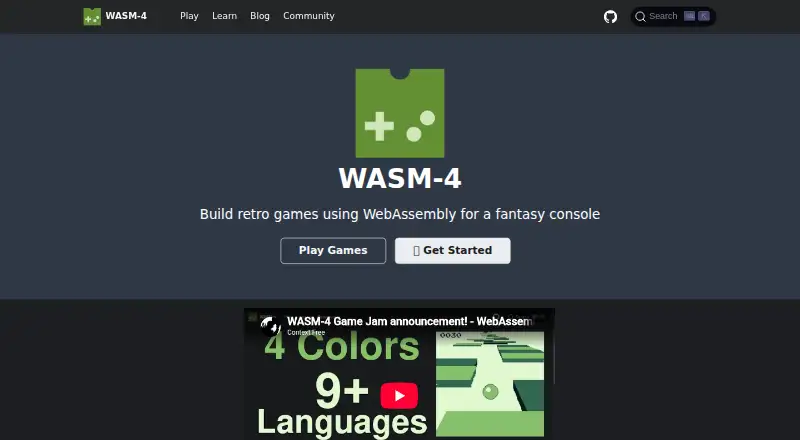 The WASM-4 homepage