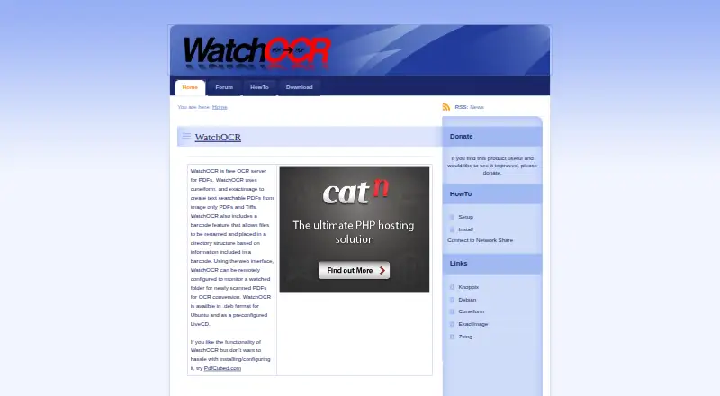 The WatchOCR homepage