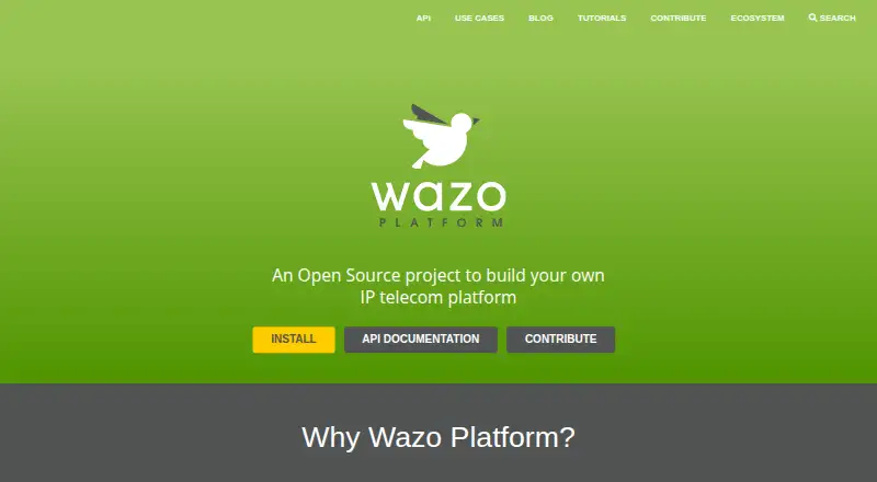 The Wazo Platform homepage