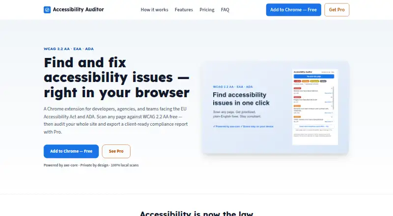 The WCAGwise homepage