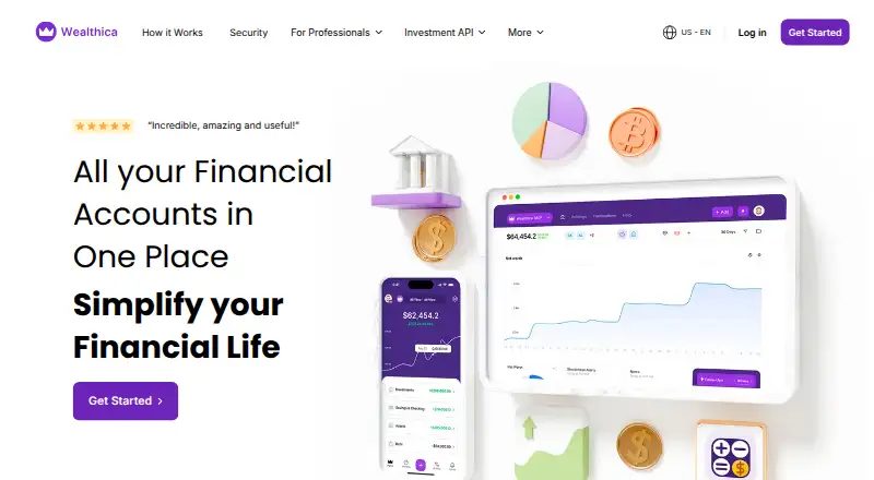 The Wealthica API homepage