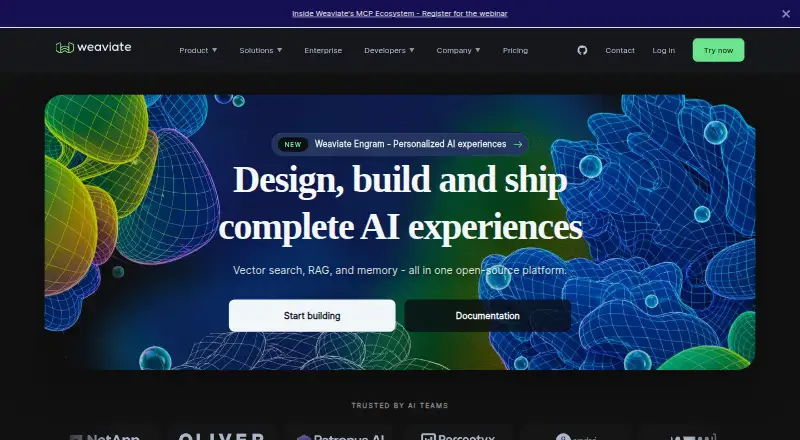 The Weaviate homepage
