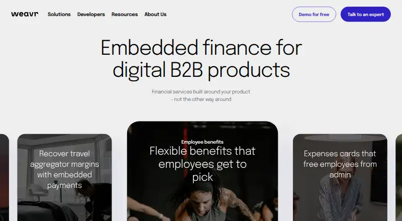 The Weavr homepage