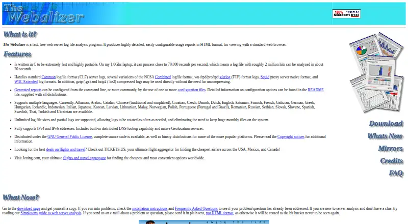 The Webalizer homepage