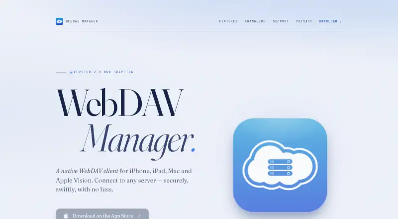 The WebDAV Manager homepage