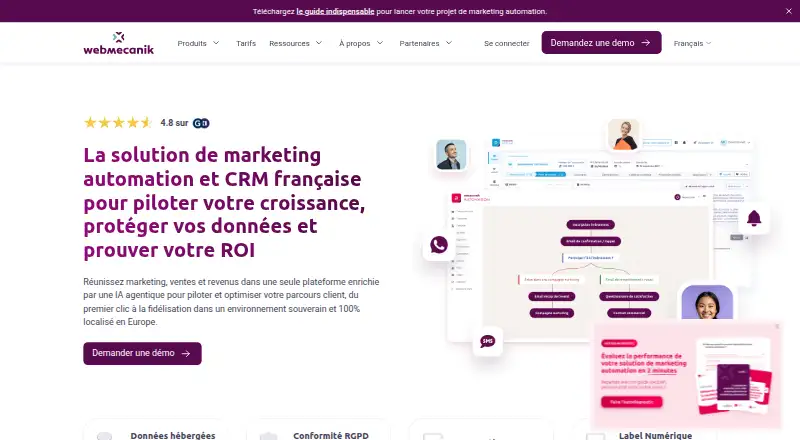 The Webmecanik Automation homepage