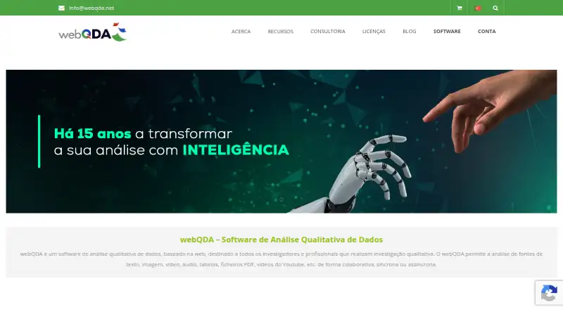 The webQDA homepage