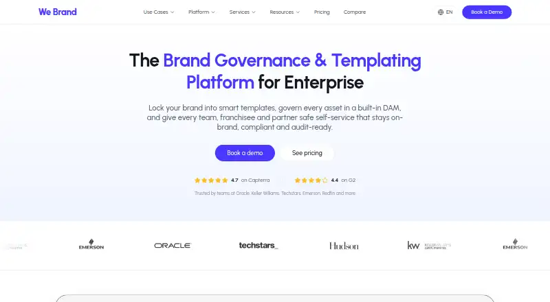 The We Brand homepage