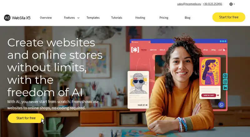 The WebSite X5 homepage