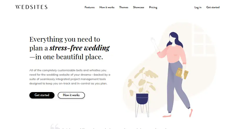The WedSites homepage