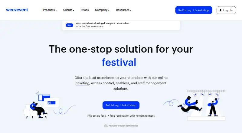 The Weezevent homepage
