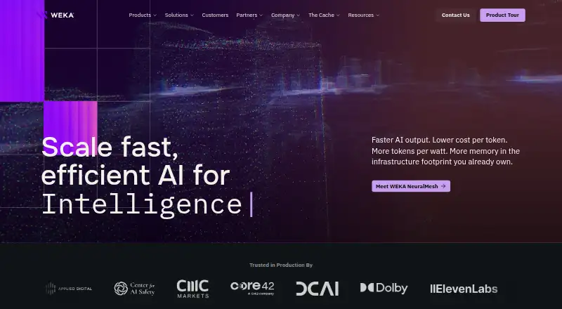 The WEKA Data Platform homepage
